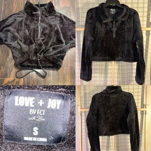 Love And Joy Women’s S Small Cropped Fleece Top Shirt